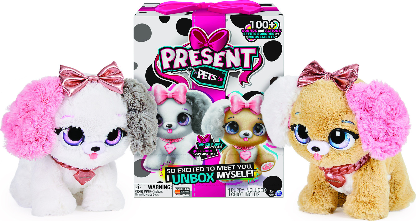 Spin Master Present Pets Fancy BP GML Interactief Speelgoed voor 5 jaar met Geluiden