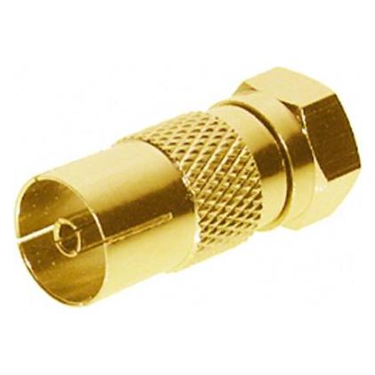 Shiverpeaks -BASIC-S--IEC-Buchse auf F-Stecker, vergoldet (Antennenkabel) (BS85321-G)