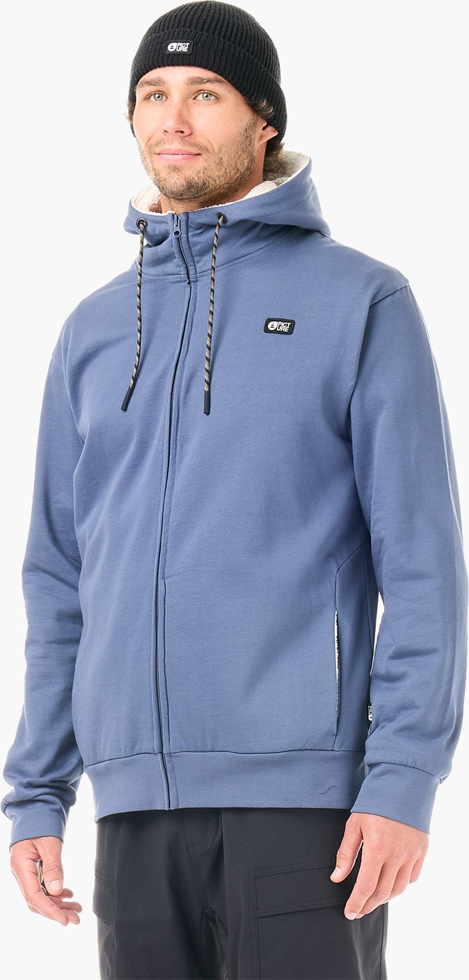 PICTURE YINNI PLUSH ZIP HOODIE  - VINTAGE INDIGO - Man