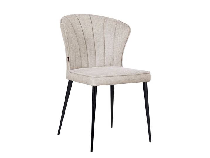 Esszimmerstuhl MILVA 84 x 51 x 64 cm Stoffbezug grau