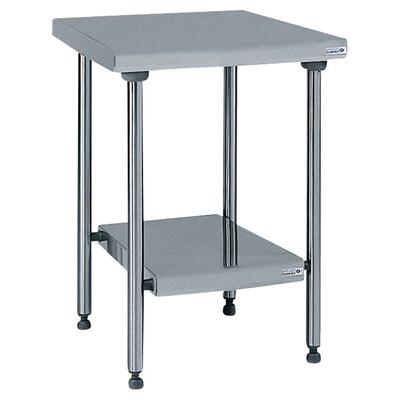 Tournus Ausstattung Zentraler Edelstahltisch mit festem Bodenregal Länge 600 mm Tournus - 424920