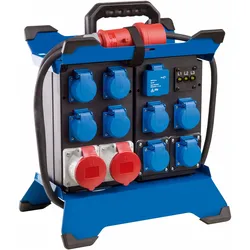 As - Schwabe, Baustromverteiler, Mobiler CEE Stromverteiler (12x, CEE 7/3, CEE 7/4, USB-A, USB-C)