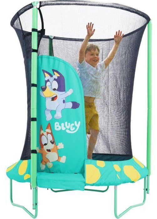 TP Toys Bluey Trampoline met veiligheidsnet in iglo-stijl, zwart, diameter: 140 cm