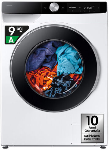 Samsung WW90DG6G94LKU3 lavatrice Caricamento frontale 9 kg 1400 Giri/min Bianco