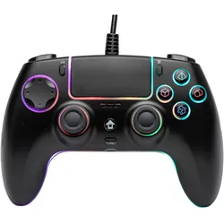 GED Controller Wired Neon Black Qubick (PC, PS5), Gaming Controller, Schwarz
