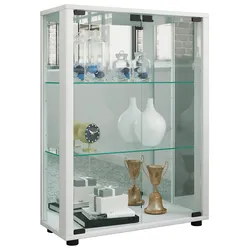 Vitrine Sintalo mit LED ca. 60x80 cm Weiß