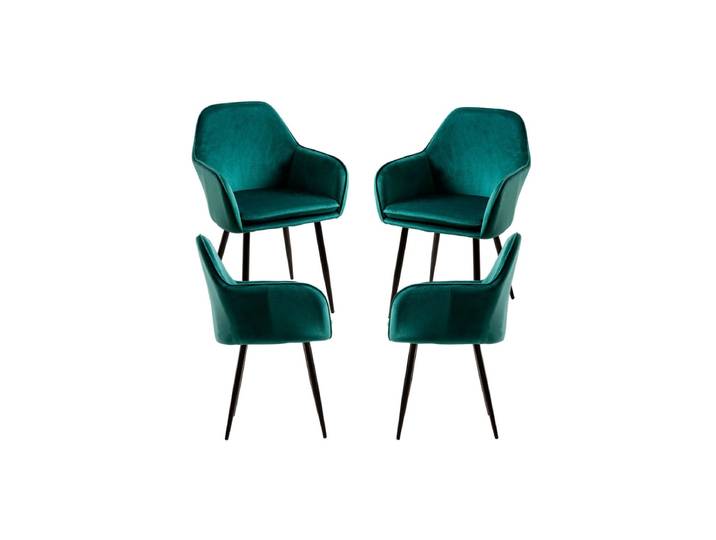 4er Set Stühle Chic Black - Vert