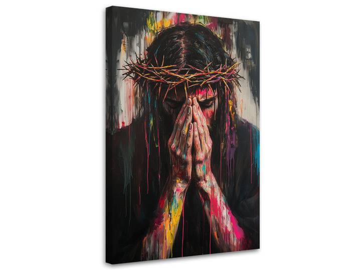 Feeby Leinwandbild Künstlerische und religiöse Werke 80x120cm, Mehrfarbig, Religion/Spiritualität, Rechteckig, 80x120 cm, Bilder & Rahmen, Bilder, Leinwandbilder