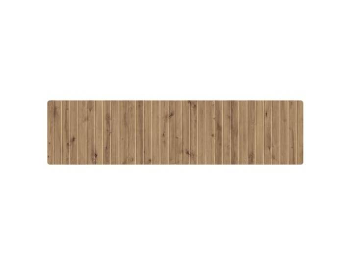 Kopfteil zur Wandmontage, aus technischem Eichenholz, handgefertigt, mit Geradliniges Design, Wandmontage, feuchtigkeitsbeständig, leicht zu reinigen, großer Stauraum, Eichen-Finish