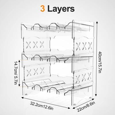 Uplift Picks Stackable Tumbler Organizer For 40oz Water Bottles 3 Layers