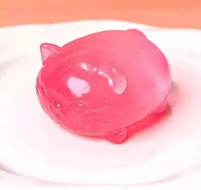 JoyToys Cute Cat Stress Toy Squishy Stress Ball For Anxiety Relief & Sensory Fidget Fun red