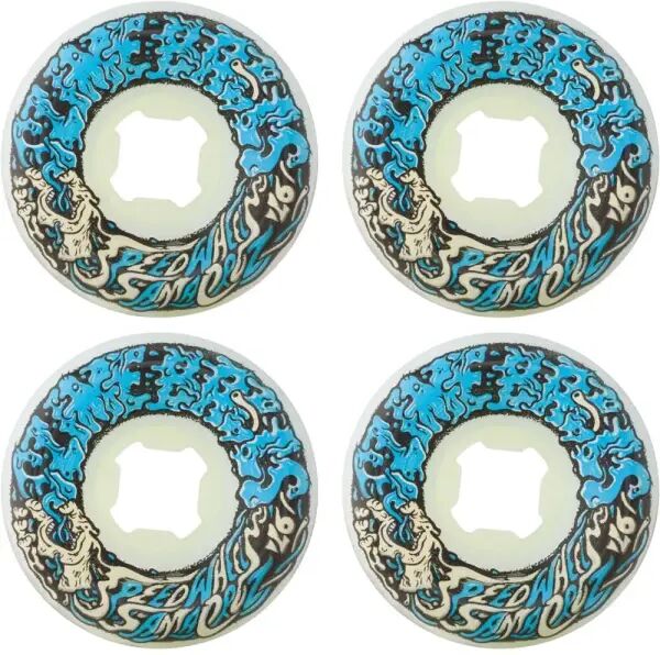 Skateboard Rollen Slime Balls Vomit Mini II 97A 4 Stk. (53mm - Weiß/Blau)