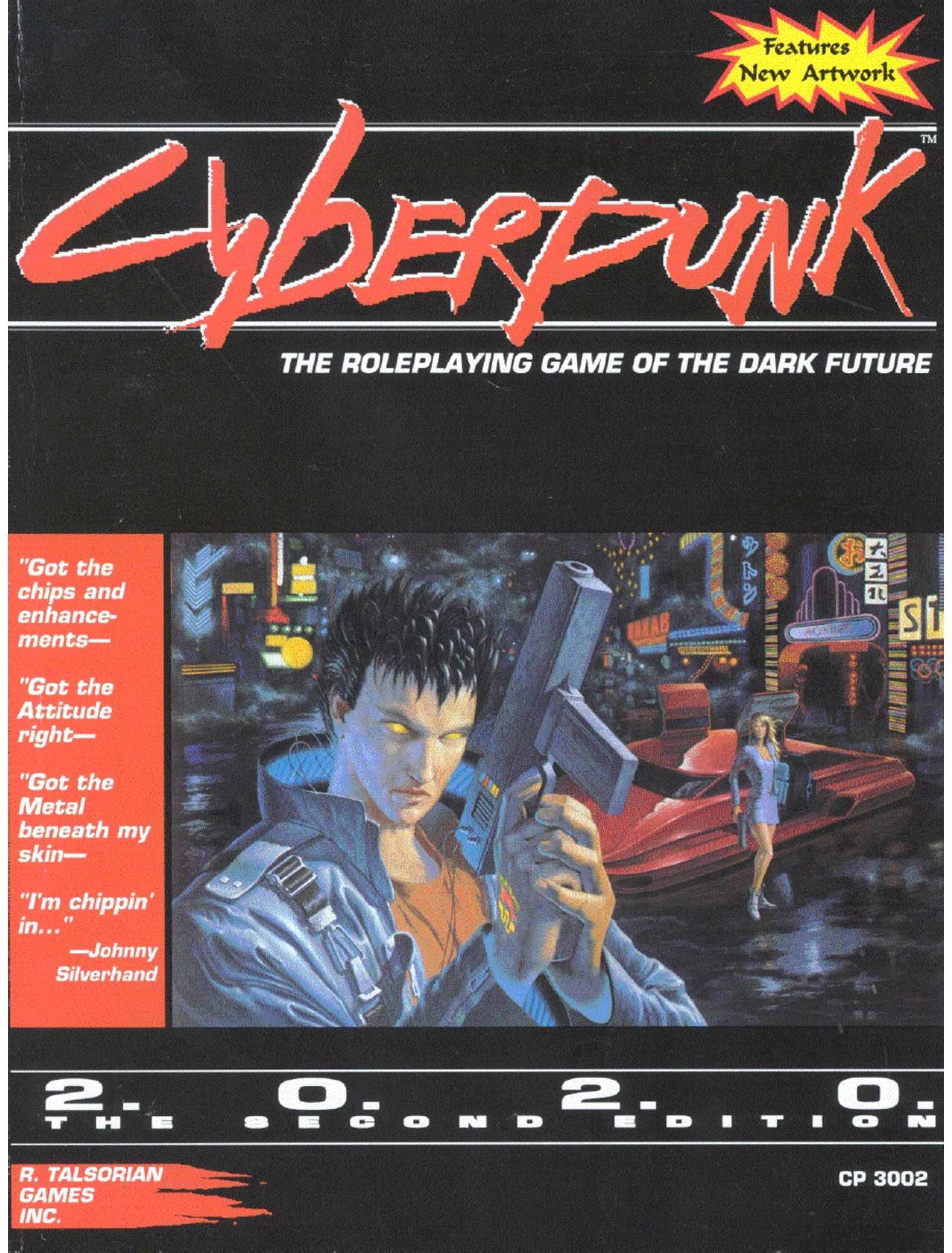 Cyberpunk 2020 RPG Core Rulebook by Talsorian Games, Tabletop Roleplaying Game for Group Play