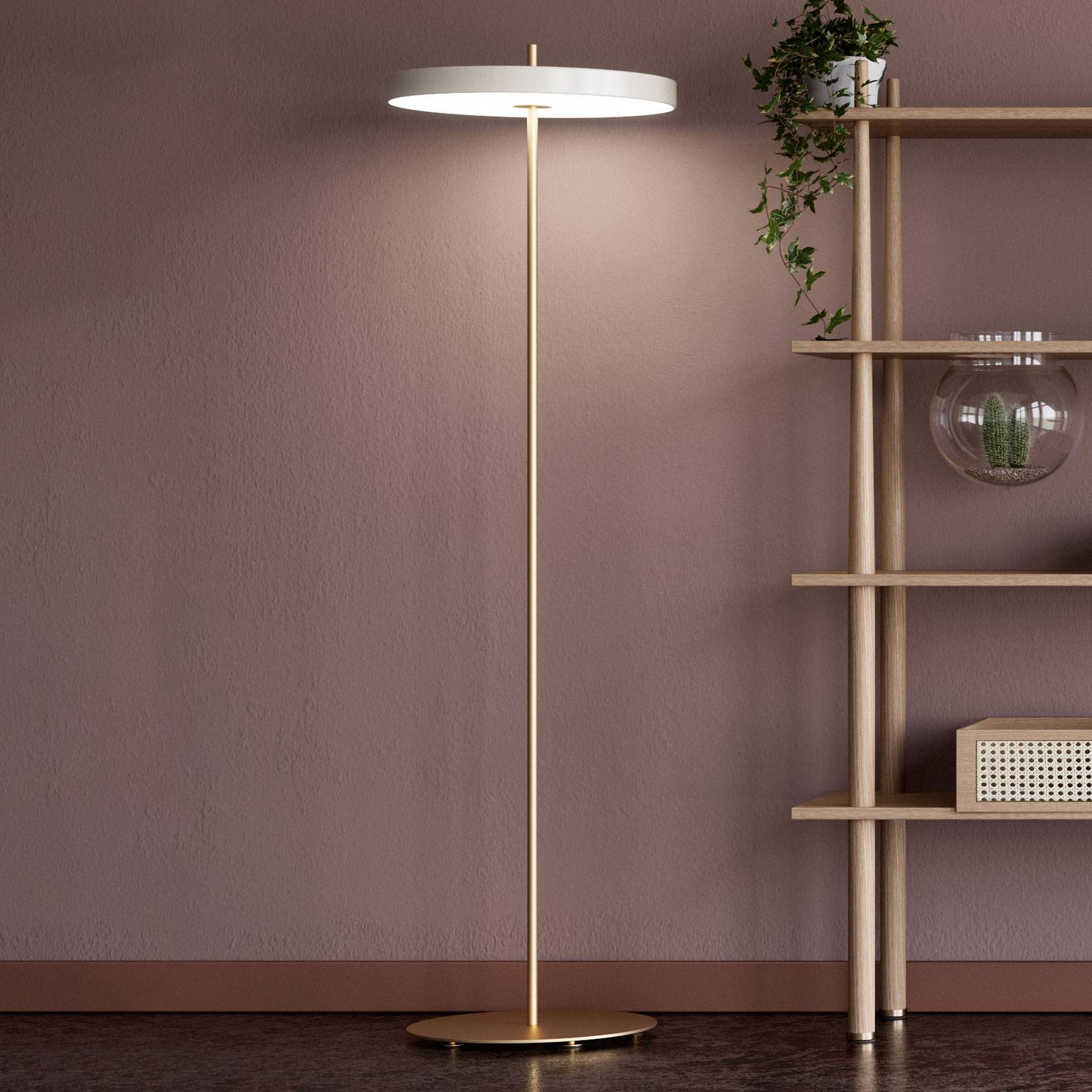UMAGE Designer Floor Lamp Asteria Floor, dimmable, White / opal, Living / Dining Room, metal, Design, Floor Lamp