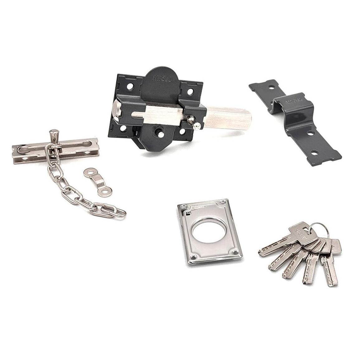 Micel Sicherheitsschloss crr10 86b/50 Stahl Grau 50 mm obenauf legen (63027248)
