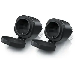 BEARWARE 2x Wifi Outdoor Steckdose 2,4 Ghz WLAN Steuerung per App Smart Life / IP44