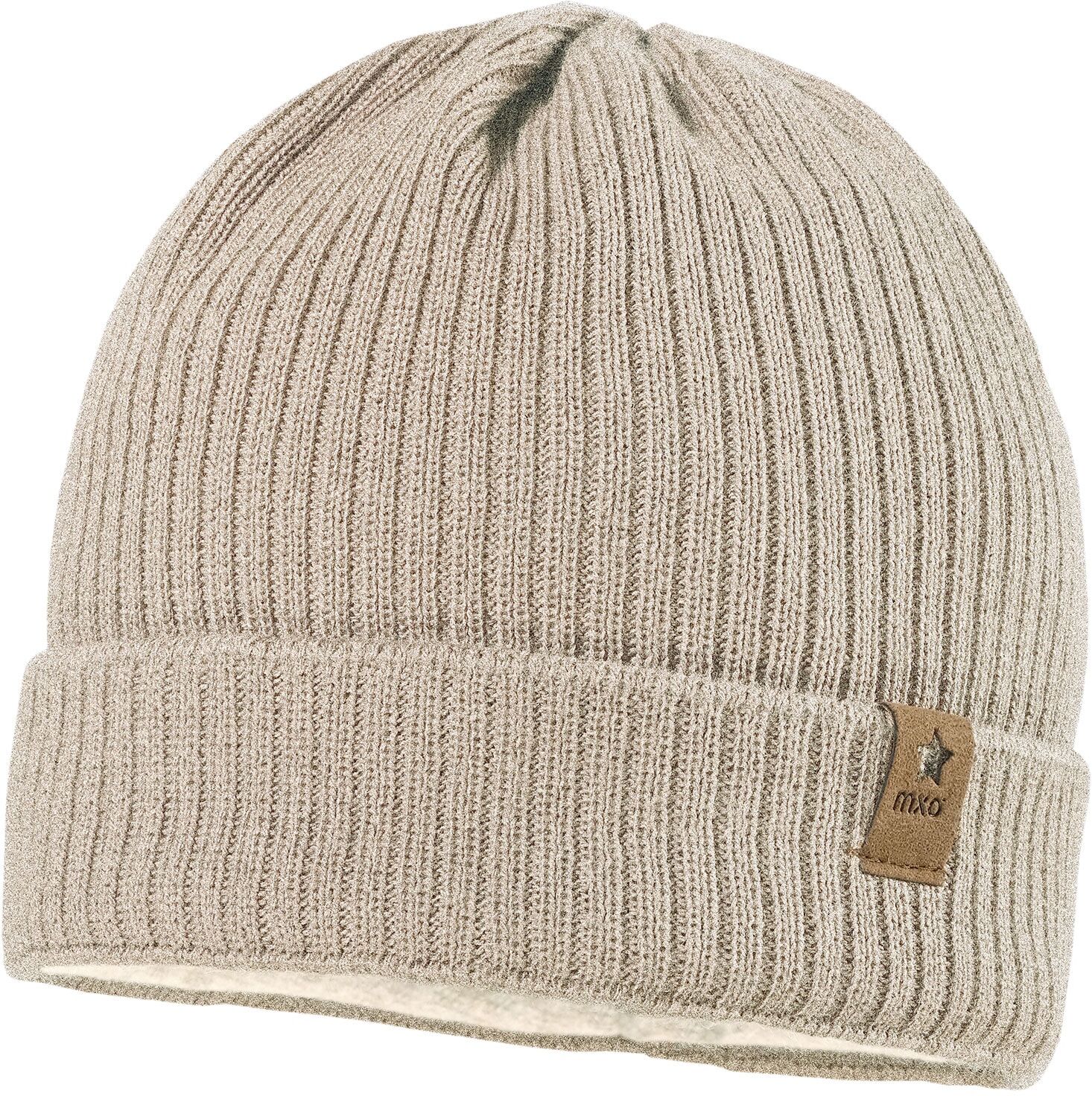 Strickmütze MAXIMO, Baby, Gr. 37, beige (beigemeliert), Strick, Baumwollmischung, Mützen Strickmütze, für Herbst-, Winter-, Outdoor- und Casualmode, aus Strickmaterial beigemeliert 37