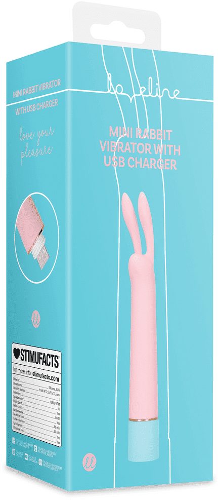 Loveline Mini Rabbit Vibrator with USB Charger - Cherry Chiffon