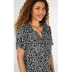 Viskose-Tunika in Muster schwarz in Größe 54 von DW-Shop, Schwarz, 54