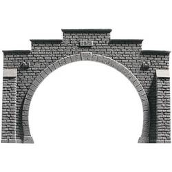 NOCH 58042 PROFI plus H0 Tunnel-Portal 2gleisig Hartschaum-Fertigmodell, Unbemalt
