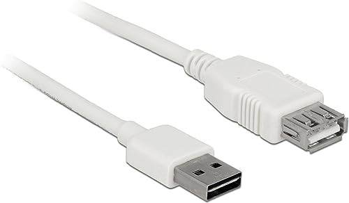 DeLOCK USB A naar USB A kabel, 1 m, wit