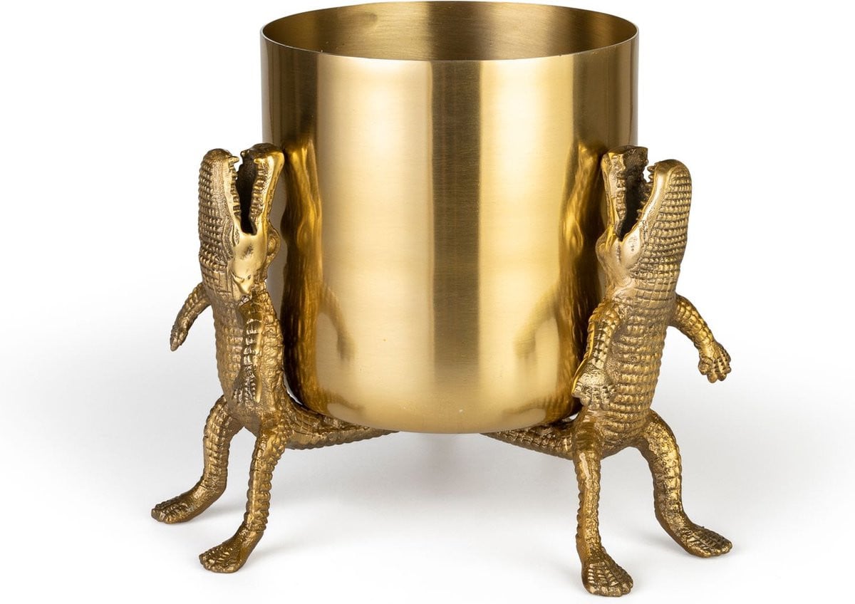 Bold Monkey vaas Bold Monkey Surrounded By Crocodiles - Goud - Maat M
