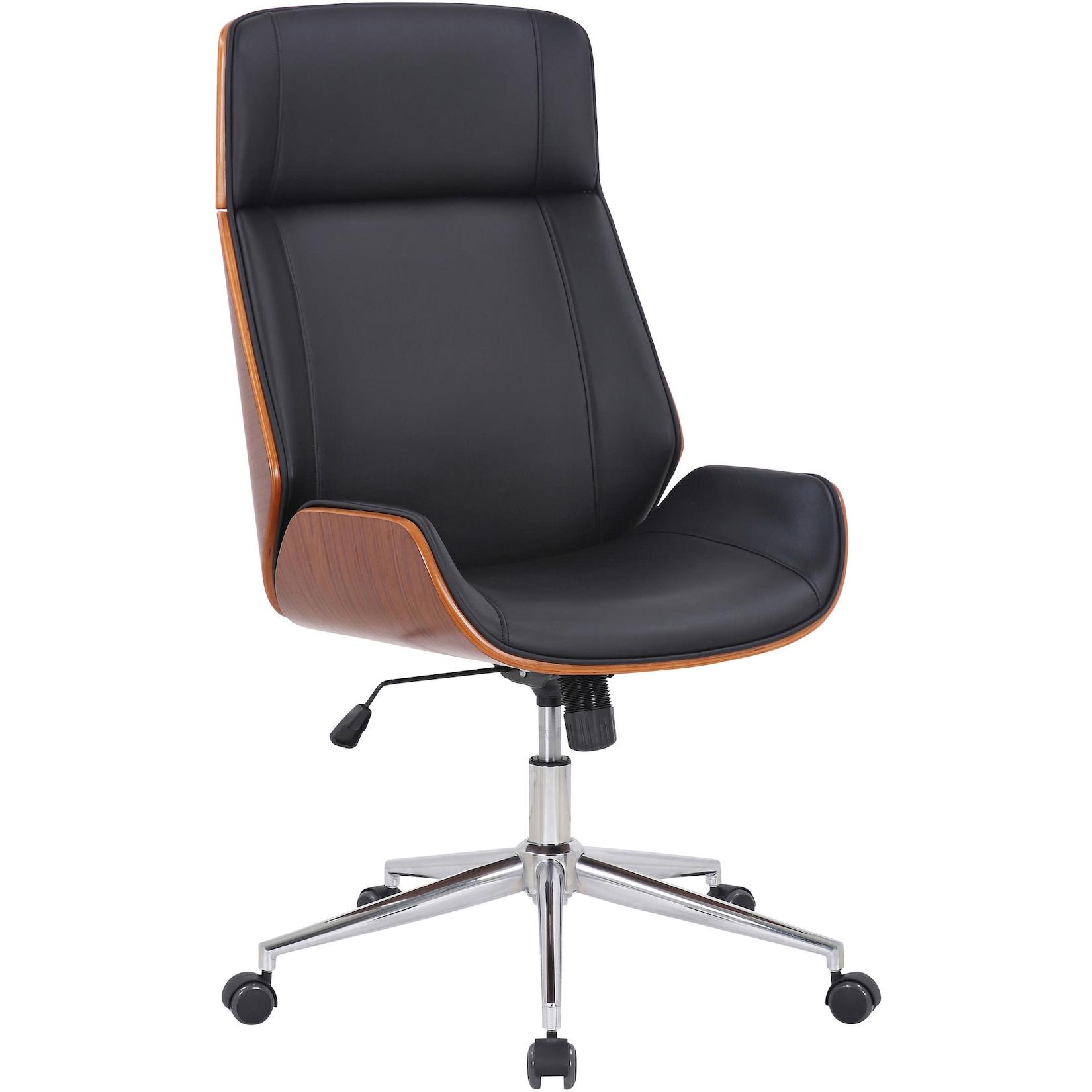 CLP Bürostuhl ergonomisch mit Armlehne Varel, Schreibtischstuhl mit modern drehbar und höhenverstellbar Gestell, Rückenlehne kippbar