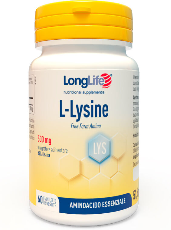 LONGLIFE Srl LongLife, L-Lysine 500 mg, 60 Tavolette