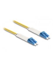 Delock LWL Kabel LC Duplex Singlemode OS2 winkelbar 10 m Single- bzw. Monomode-Faser Glasfaser (88077)
