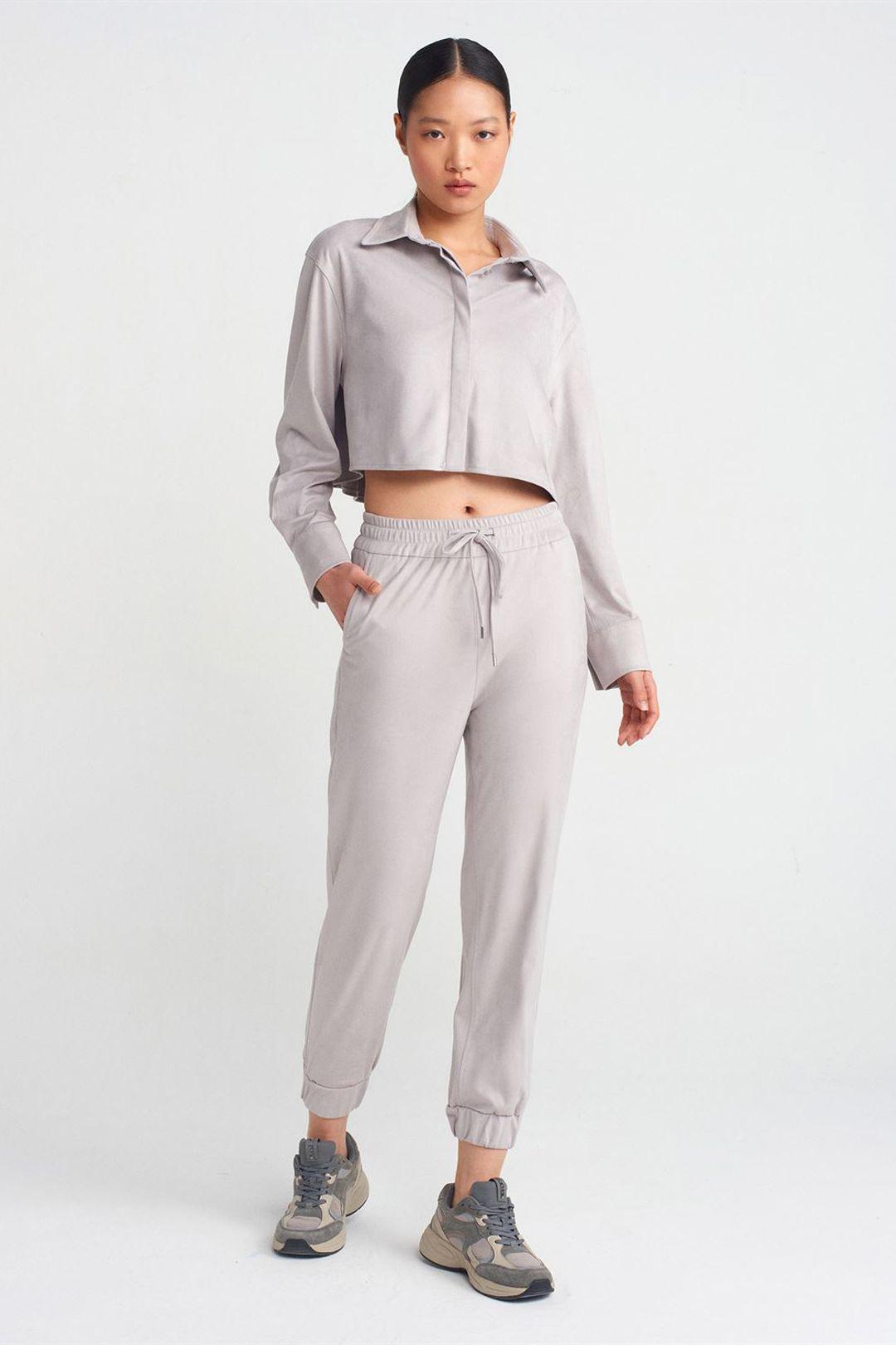 Faux Suede Joggingbroek