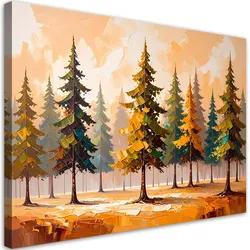 LEINWANDBILD Bäume Landschaft Imitation Farbe 120x80cm