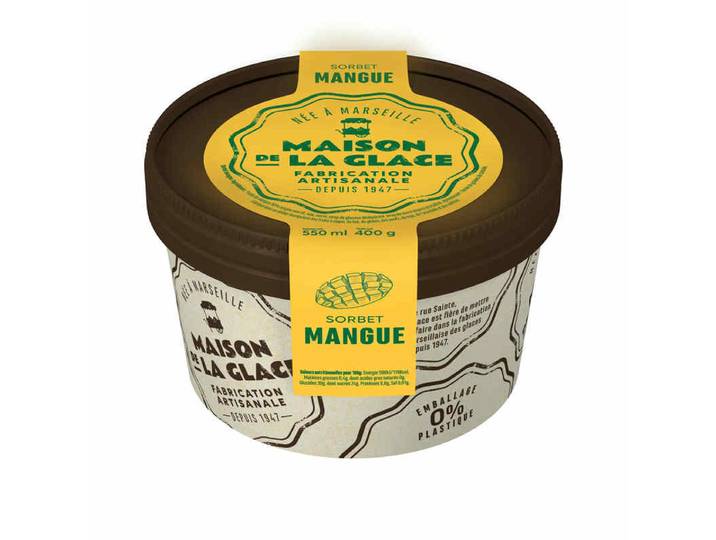 MAISON DE LA GLACE Sorbet à la mangue - 380 g