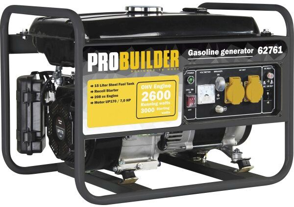 Probuilder Generator Med 4-Taktsmotor, 3000w
