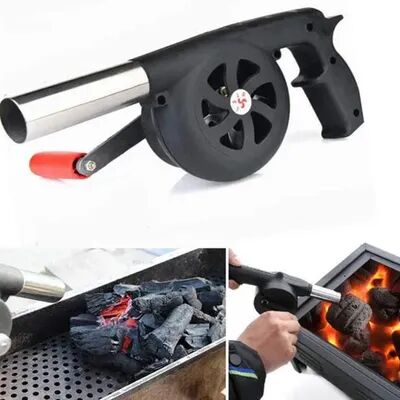 Modern Mode Marketplace Portable BBQ Fan Hand Crank Charcoal Fire Starter For Grill Camping And Outdoor Cooking Portable BBQ Fan Hand Crank Charcoal Fire Starter For Grill Camping And Outdoor Cooking