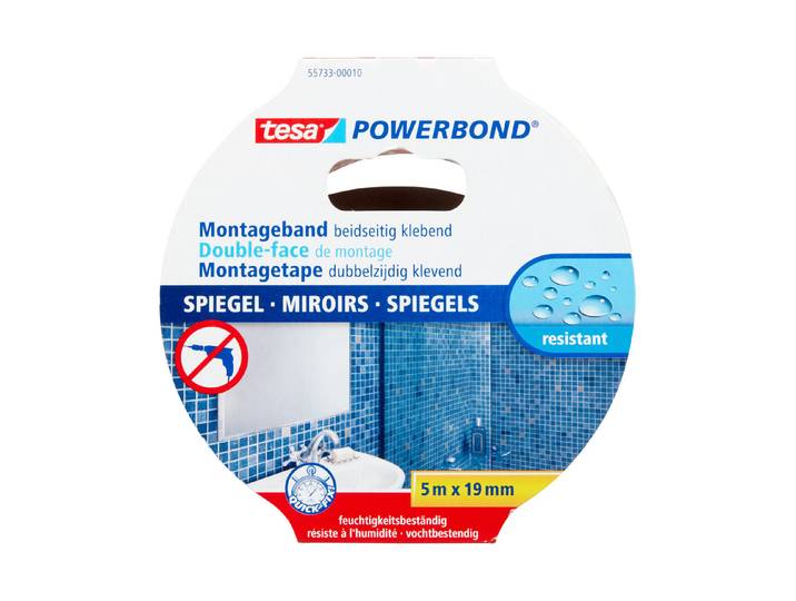 Tesa Powerbond Montageband Weiss 5 m x 19mm