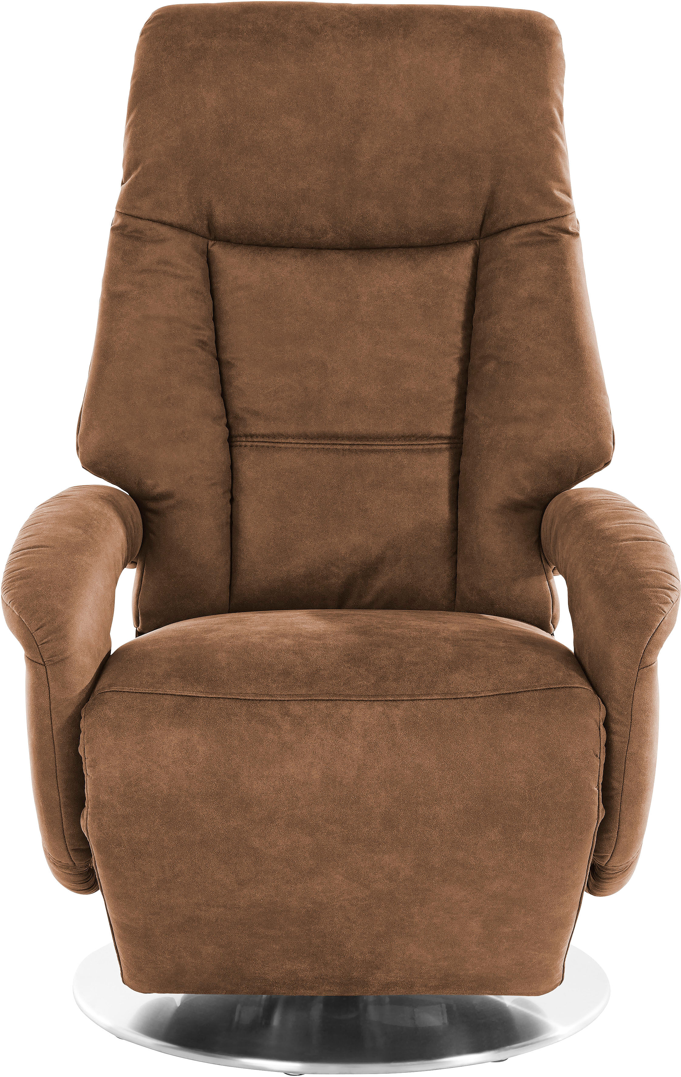 TV-Sessel SIT & MORE "Enjoy mit Kopfteilverstellung & Drehfunktion, weitere Funktionen", braun (cognac), B:74cm H:109cm T:77cm, Luxus-Microfaser (100% Polyester);Luxus-Kunstleder;NaturLEDER (echtes Rindsleder), Sessel, TV-Sessel, in Grösse S, wahlweise mi