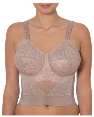 Plus Size Women's Long Line Firm Shaping Expandable Cup Bra 2202 by Rago in Mocha (Size 42 D)