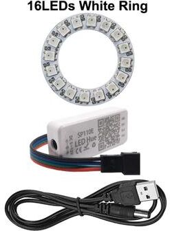 Uplifted Finds WS2812B Addressable RGB LED Pixel Ring Kit 16 Leds White Kit