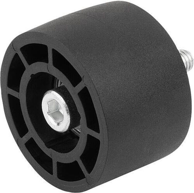 KIPP Rolle mit Kugellager Ø30 Kunststoff schwarz (K2007.30)