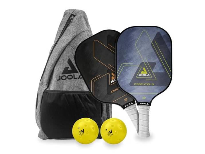 JOOLA Pickleball Essentials Paddle Set mit 2 Pickleballschläger, 2 Bällen und Tasche, ideal für Freizeitspieler, Fiberglas-Oberfläche