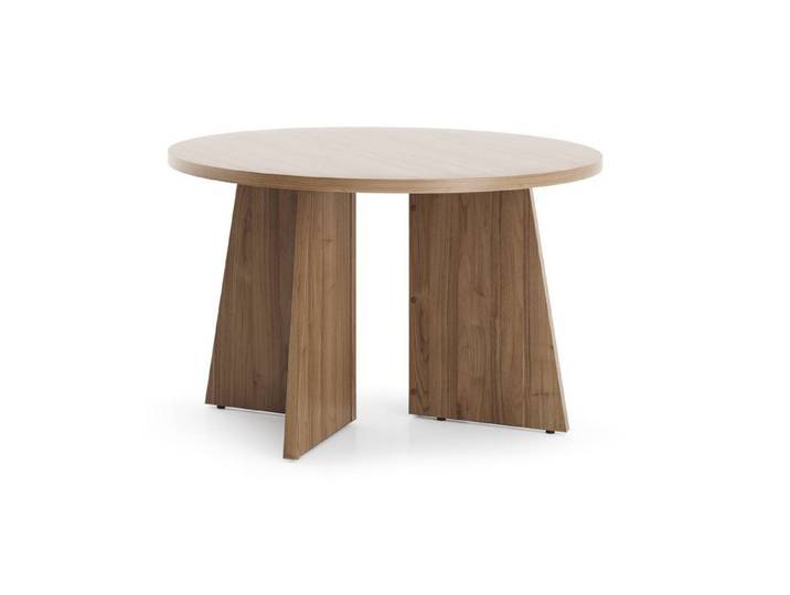 yourhouse24 Couchtisch Runder ELENA (75 cm) in Eiche-Dekor – Japandi-Design