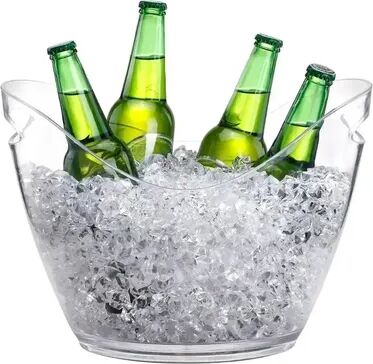 Universal Stock Clear Ice Bucket & Champagne Bucket Beverage Chiller For Parties, Home Bars & Entertaining a