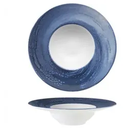 Vortex Blue Pastateller, 25 cm Innendurchmesser, 12 cm Durchmesser, Digitaldruck, M1934, 6er-Pack