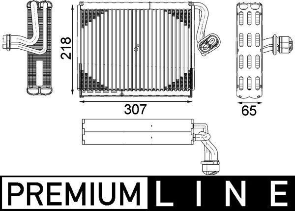 Verdampfer, Klimaanlage MAHLE AE 122 000P
