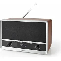 Nedis FM-Radio RDFM5200BN (AM, FM, Bluetooth), Radio, Schwarz, Braun