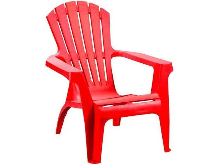 Chaise de jardin - SUNNY DAYS - Dolomiti - Rouge - Empilable - Polypropylène
