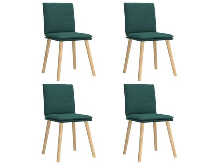 Coespram Esszimmerstühle 4er Set Dunkelgrün Polsterstuhl Stoff Holz Metall Ergonomische Küchenstühle mit atmungsaktivem Stoffbezug und dickem Schaumstoff für Wohnzimmer, Küche und Gästezimmer.
