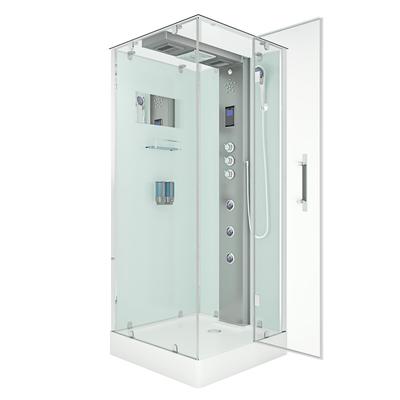AcquaVapore Duschkabine Komplettdusche Fertigdusche Dusche D38-10R1-EC 90x90 cm mit 2K Scheiben Versiegelung