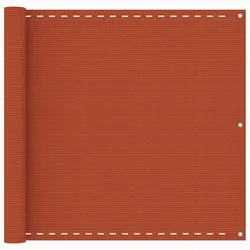 vidaXL Balkon-Sichtschutz Orange 90x500 cm HDPE