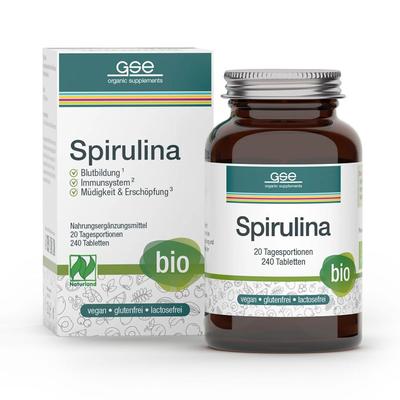 GSE Spirulina 500 mg Bio Naturland Tabletten 240 St
